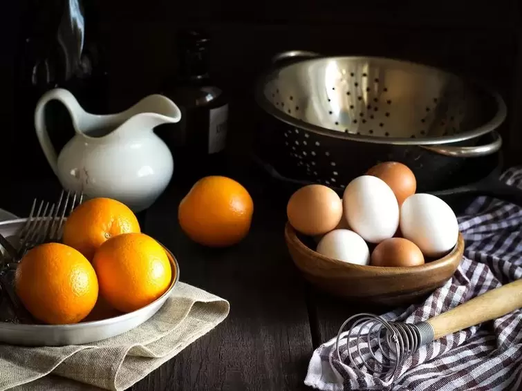 Ovos e laranxas para a dieta dos ovos